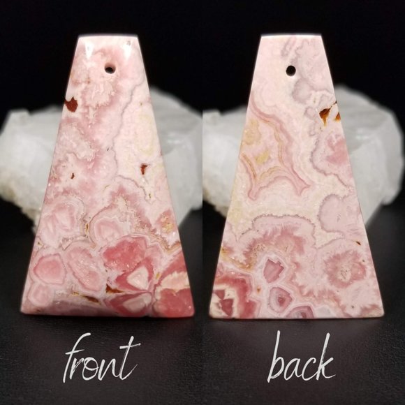 Large Rhodochrosite Drilled gemstone * 47.62 x 31.02 x 6.17mm * RDC2D3 - Picture 4 of 14